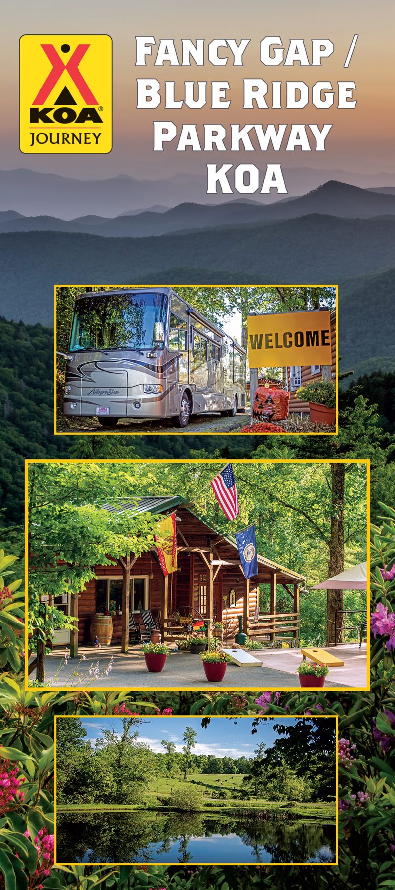 Fancy Gap KOA rack card, 2023